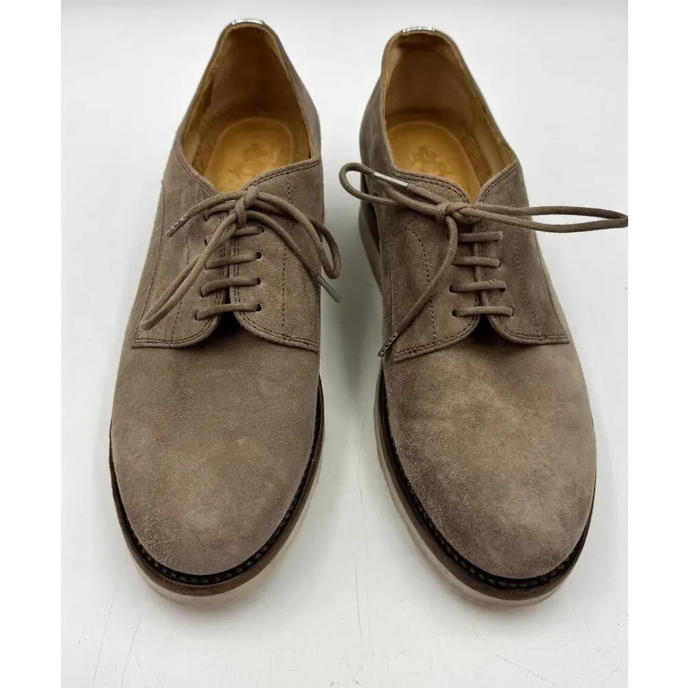 The Office of Angela Scott Mr. Derby Taupe Suede Anthropologie